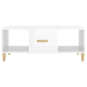Couchtisch Hochglanz Weiß 102x50 cm
