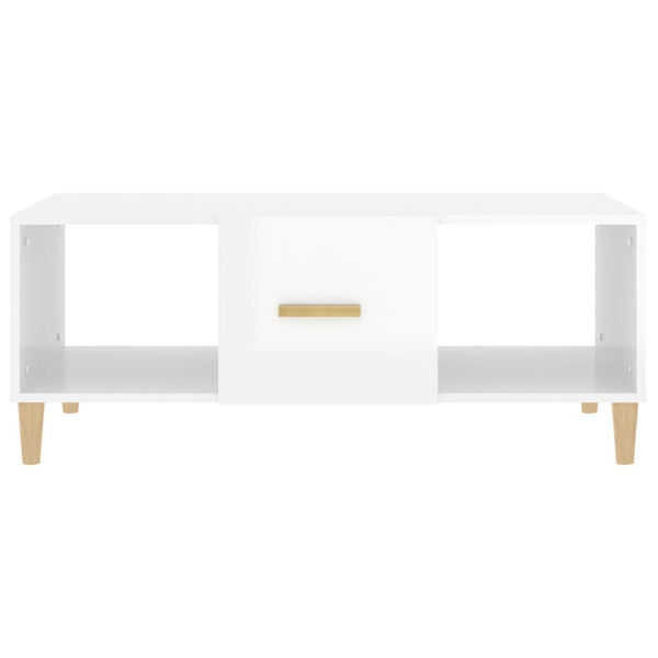 Couchtisch Hochglanz Weiß 102x50 cm