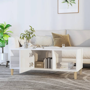 Couchtisch Hochglanz Weiß 102x50 cm
