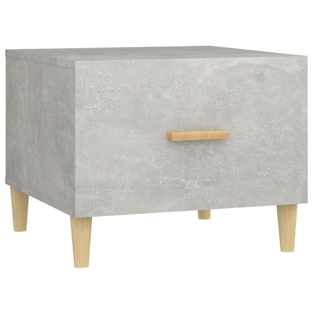 vidaXL Table basse gris béton 50x50x40 cm, bois d'ingénierie