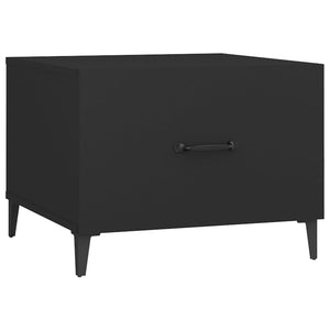 Schwarze Couchtische mit Metallbeinen, 2er-Set