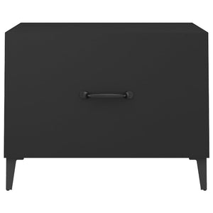 Schwarze Couchtische mit Metallbeinen, 2er-Set