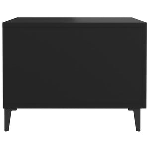 Schwarze Couchtische mit Metallbeinen, 2er-Set