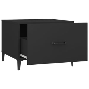 Schwarze Couchtische mit Metallbeinen, 2er-Set
