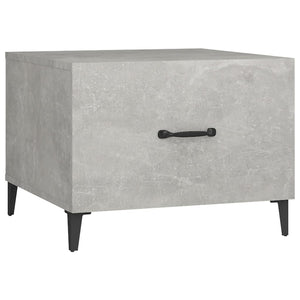 Betongraue Couchtische mit Metallbeinen, 2er-Set