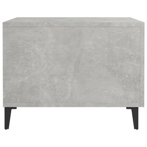 Betongraue Couchtische mit Metallbeinen, 2er-Set