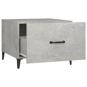 Betongraue Couchtische mit Metallbeinen, 2er-Set
