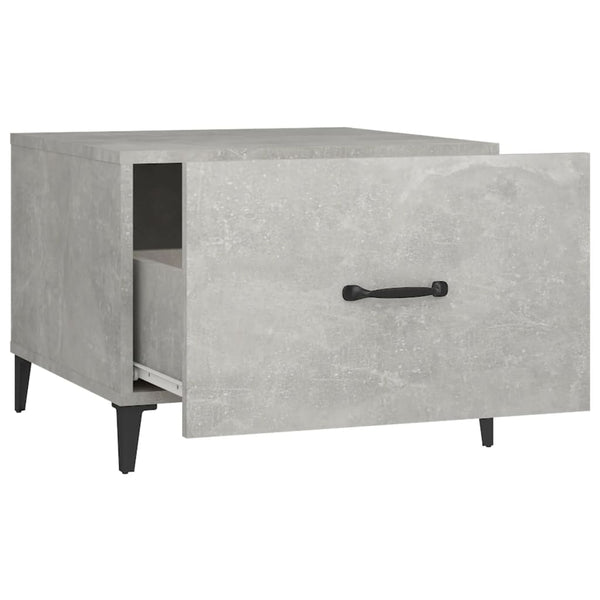 Betongraue Couchtische mit Metallbeinen, 2er-Set