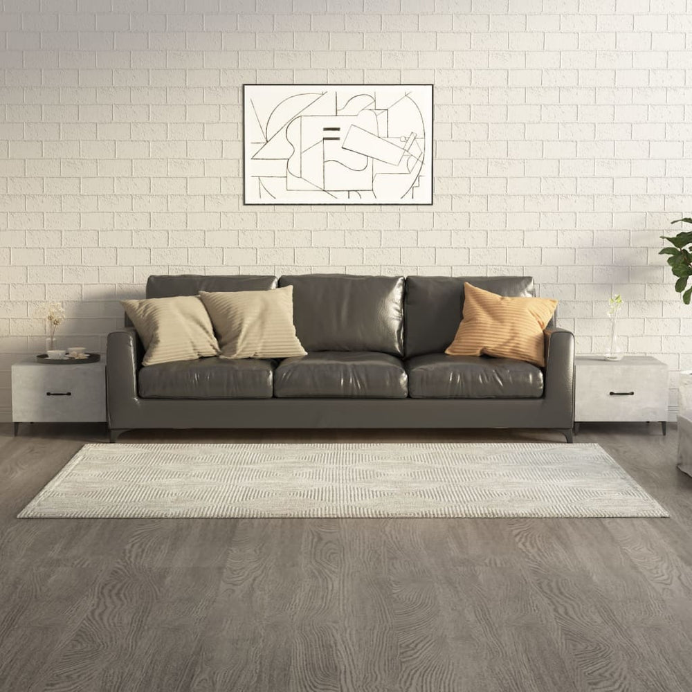 vidaXL Tables basses avec pieds en métal 2 pcs Gris béton 50x50x40 cm