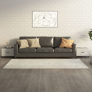 Betongraue Couchtische mit Metallbeinen, 2er-Set