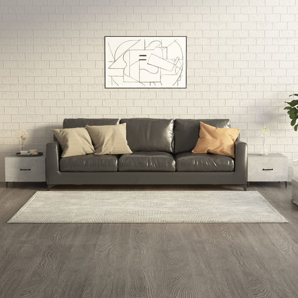 Betongraue Couchtische mit Metallbeinen, 2er-Set