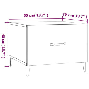 Couchtische Weiß Hochglanz mit Metallbeinen, 2er-Set