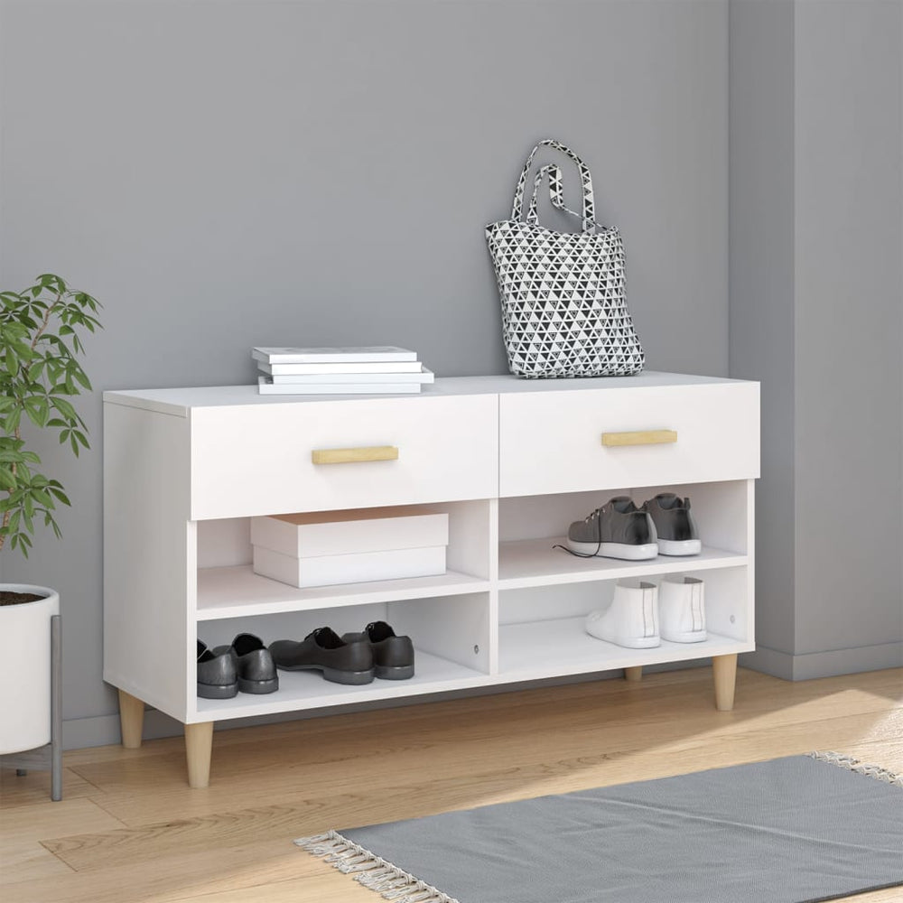 Weißer Schuhschrank aus Holz