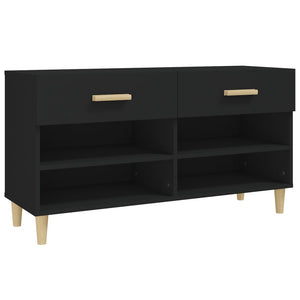 Schuhschrank Schwarz 102x35x55 cm
