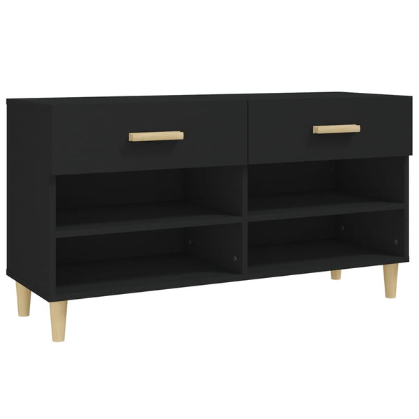 Schuhschrank Schwarz 102x35x55 cm