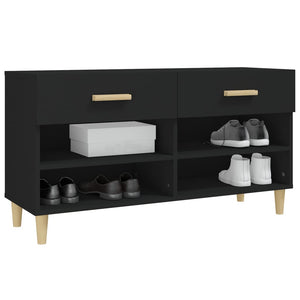 Schuhschrank Schwarz 102x35x55 cm