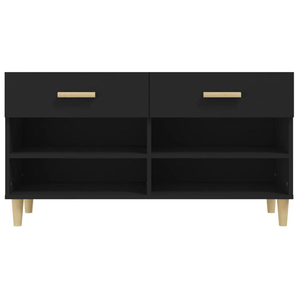 Schuhschrank Schwarz 102x35x55 cm