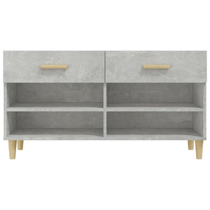 Betongrauer Schuhschrank mit Stauraum