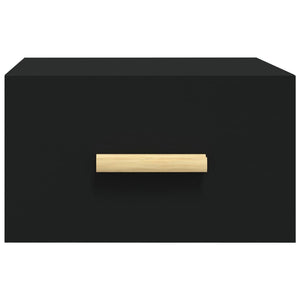 Wand Nachttische Schwarz 2er-Set 35x35x20 cm