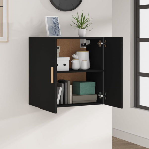 Wandschrank Schwarz 60x60 cm