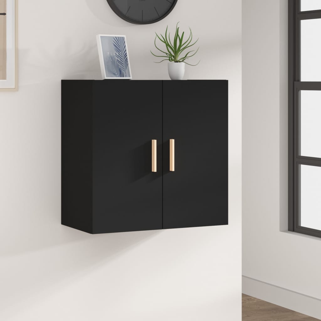 Wandschrank Schwarz 60x60 cm