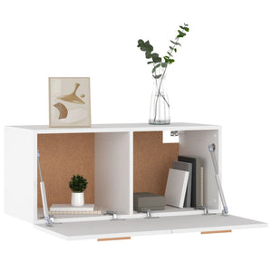 Wandschrank Weiß 80 cm Holz