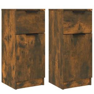 Sideboards 2er Set Räuchereiche 30x30x70 cm