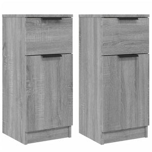 Sideboards 2er Set Grau Sonoma 30x30x70 cm