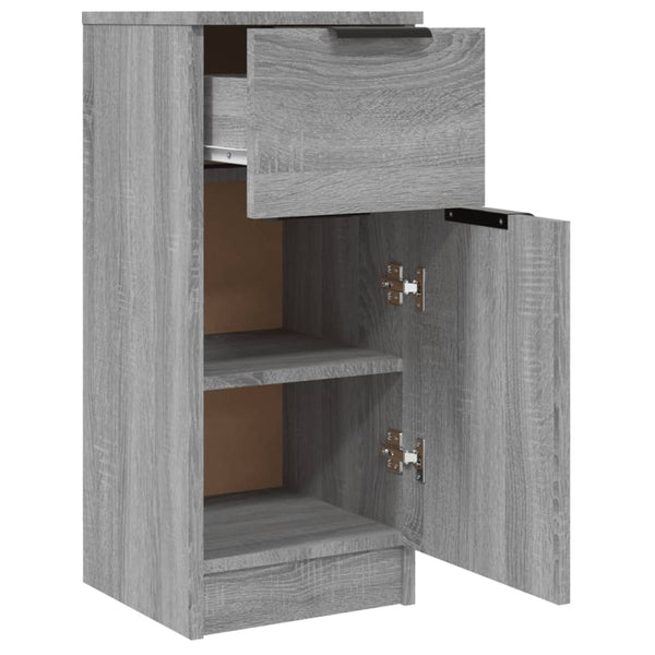 Sideboards 2er Set Grau Sonoma 30x30x70 cm