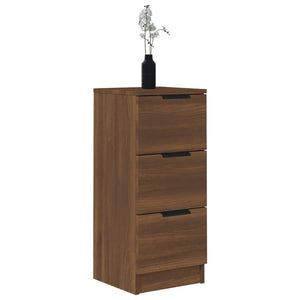 Sideboards 2er Set Braun Eiche 30x30x70 cm