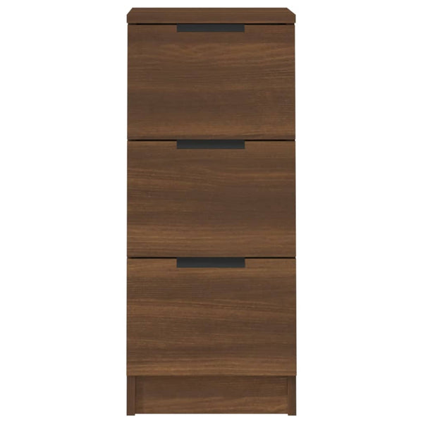 Sideboards 2er Set Braun Eiche 30x30x70 cm