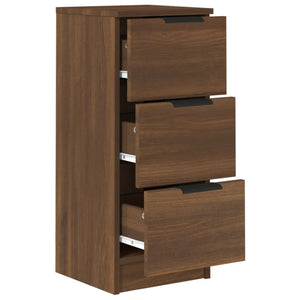 Sideboards 2er Set Braun Eiche 30x30x70 cm