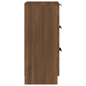 Sideboards 2er Set Braun Eiche 30x30x70 cm