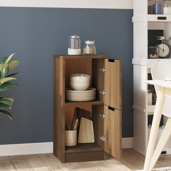 Sideboard Braun Eichen-Optik 30x30x70 cm