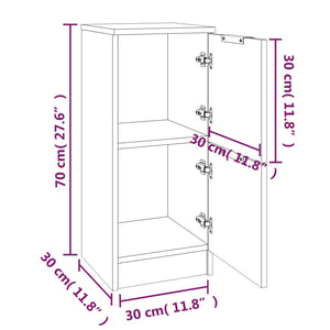 Sideboard Braun Eichen-Optik 30x30x70 cm