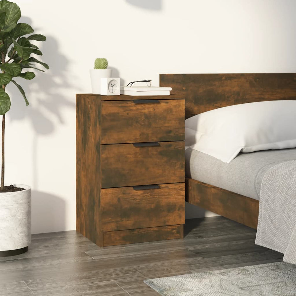 vidaXL Nightstand Smoked Oak 40x36x65 cm