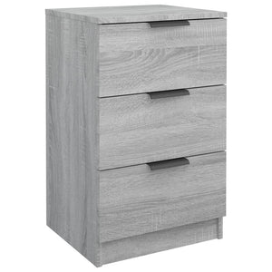 Nachttische 2er Set Grau Sonoma 40x36x65 cm