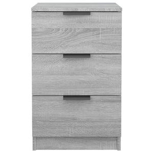 Nachttische 2er Set Grau Sonoma 40x36x65 cm