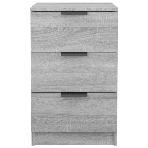 Nachttische 2er Set Grau Sonoma 40x36x65 cm