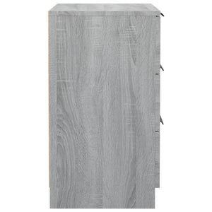 Nachttische 2er Set Grau Sonoma 40x36x65 cm