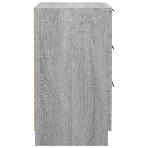 Nachttische 2er Set Grau Sonoma 40x36x65 cm