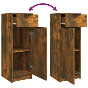 Badschrank Räuchereiche 32x34x90 cm
