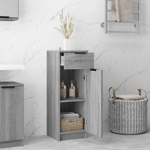 Badschrank Grau Sonoma 32x34x90 cm