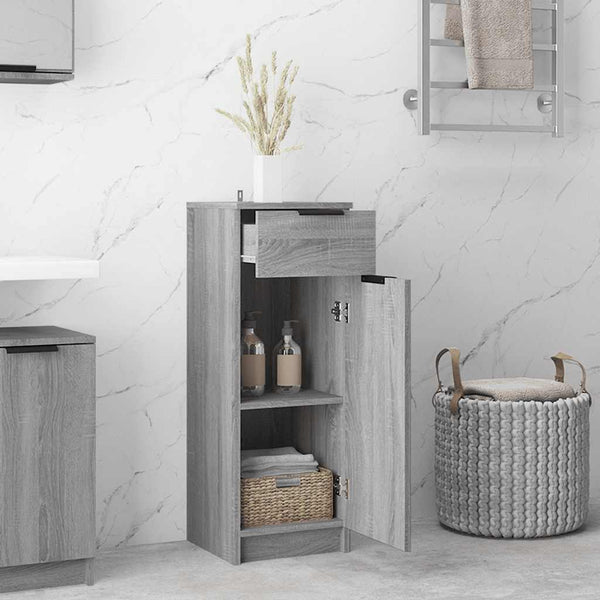 Badschrank Grau Sonoma 32x34x90 cm