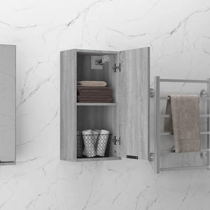 Wand Badschrank Grau Sonoma 32x20x67 cm