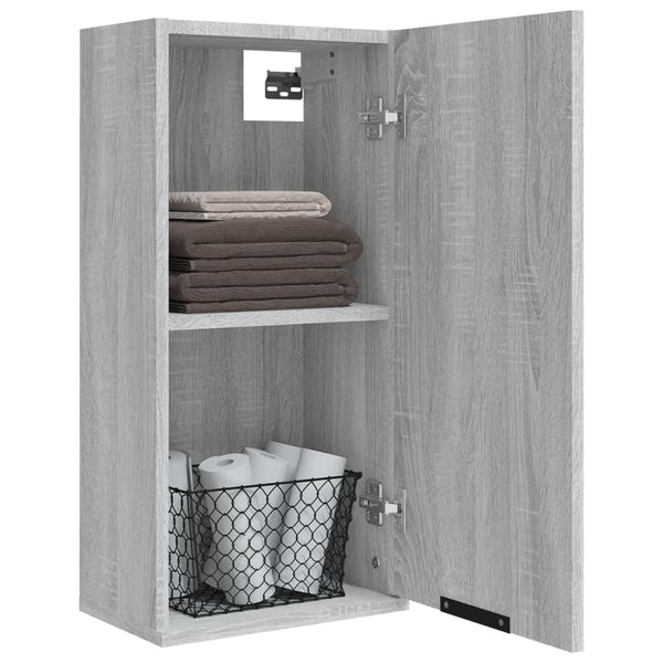 Wand Badschrank Grau Sonoma 32x20x67 cm