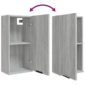Wand Badschrank Grau Sonoma 32x20x67 cm