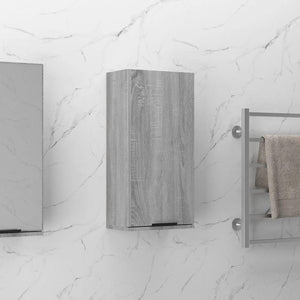 Wand Badschrank Grau Sonoma 32x20x67 cm