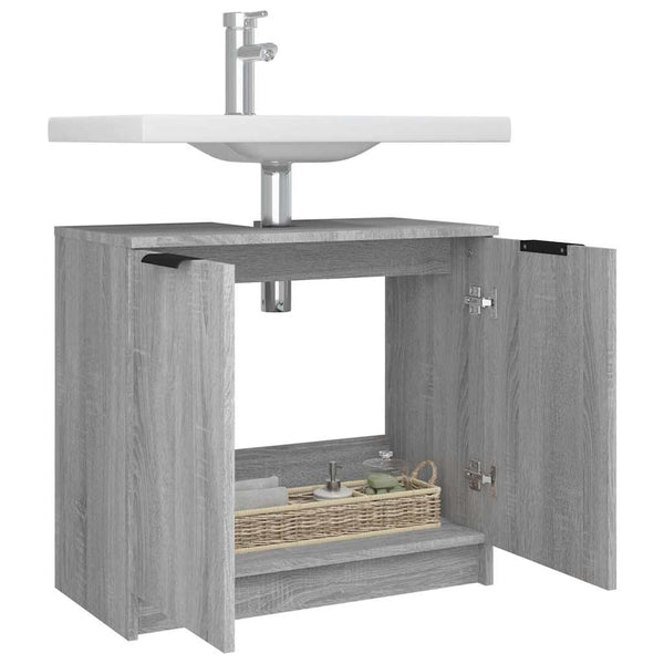 Badschrank Grau Sonoma 64,5 cm