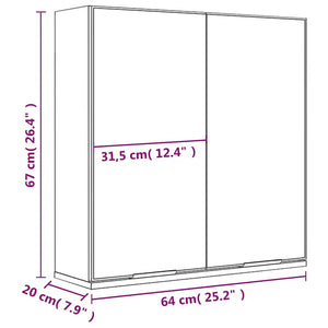 Bad Spiegelschrank Räuchereiche 64cm